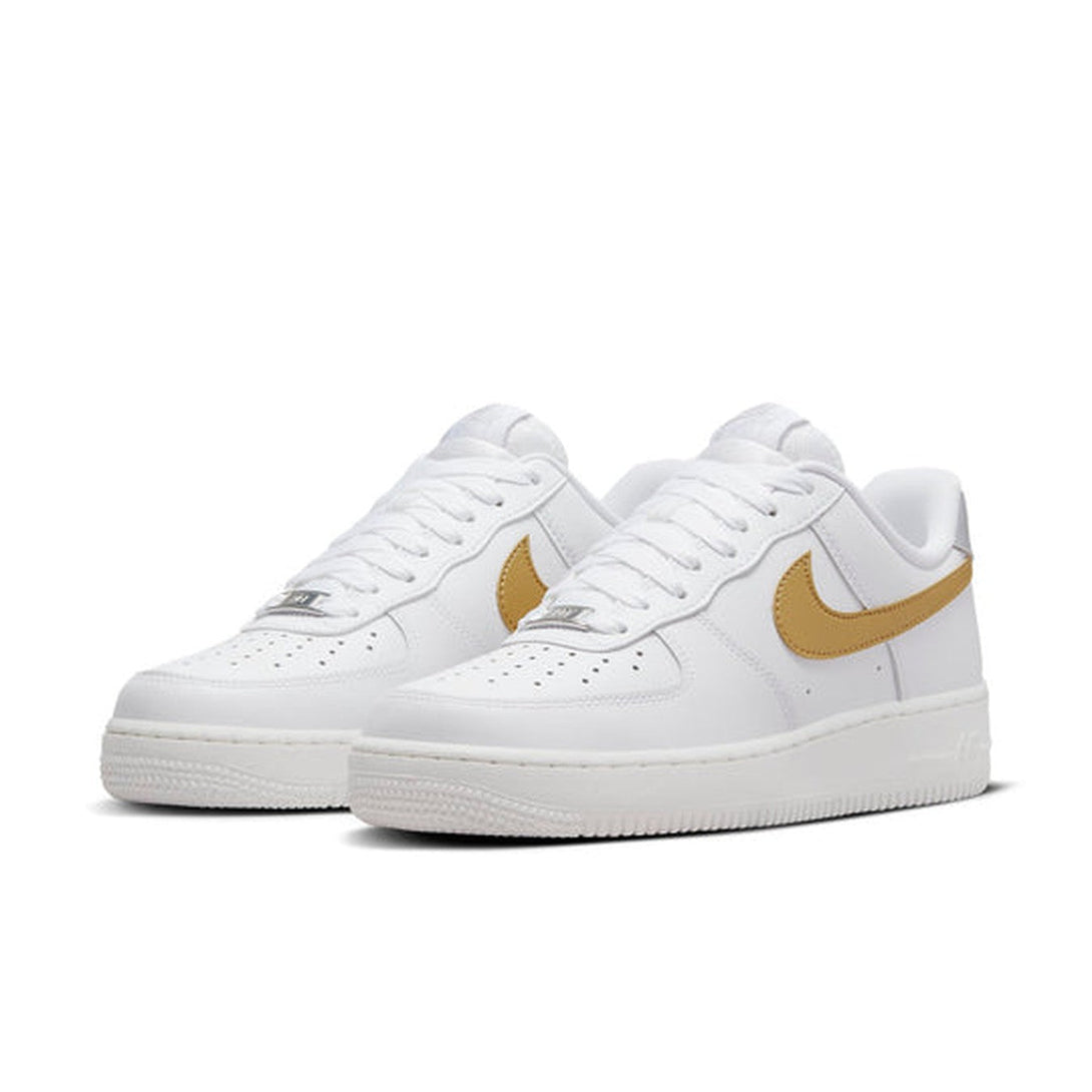 Nike Air Force 1 '07 'White Metallic Gold'- Streetwear Fashion - ellesey.com