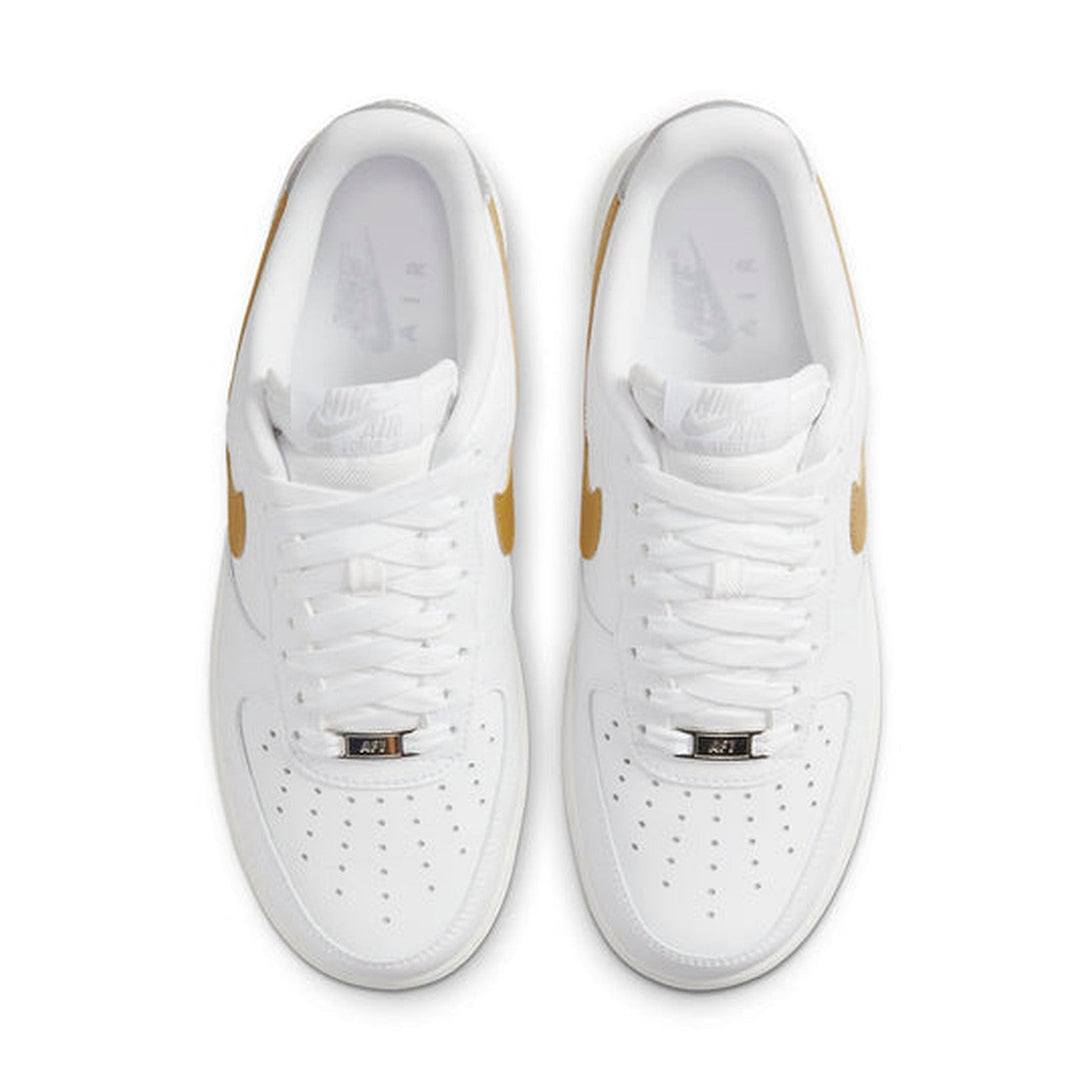 Nike Air Force 1 '07 'White Metallic Gold'- Streetwear Fashion - ellesey.com