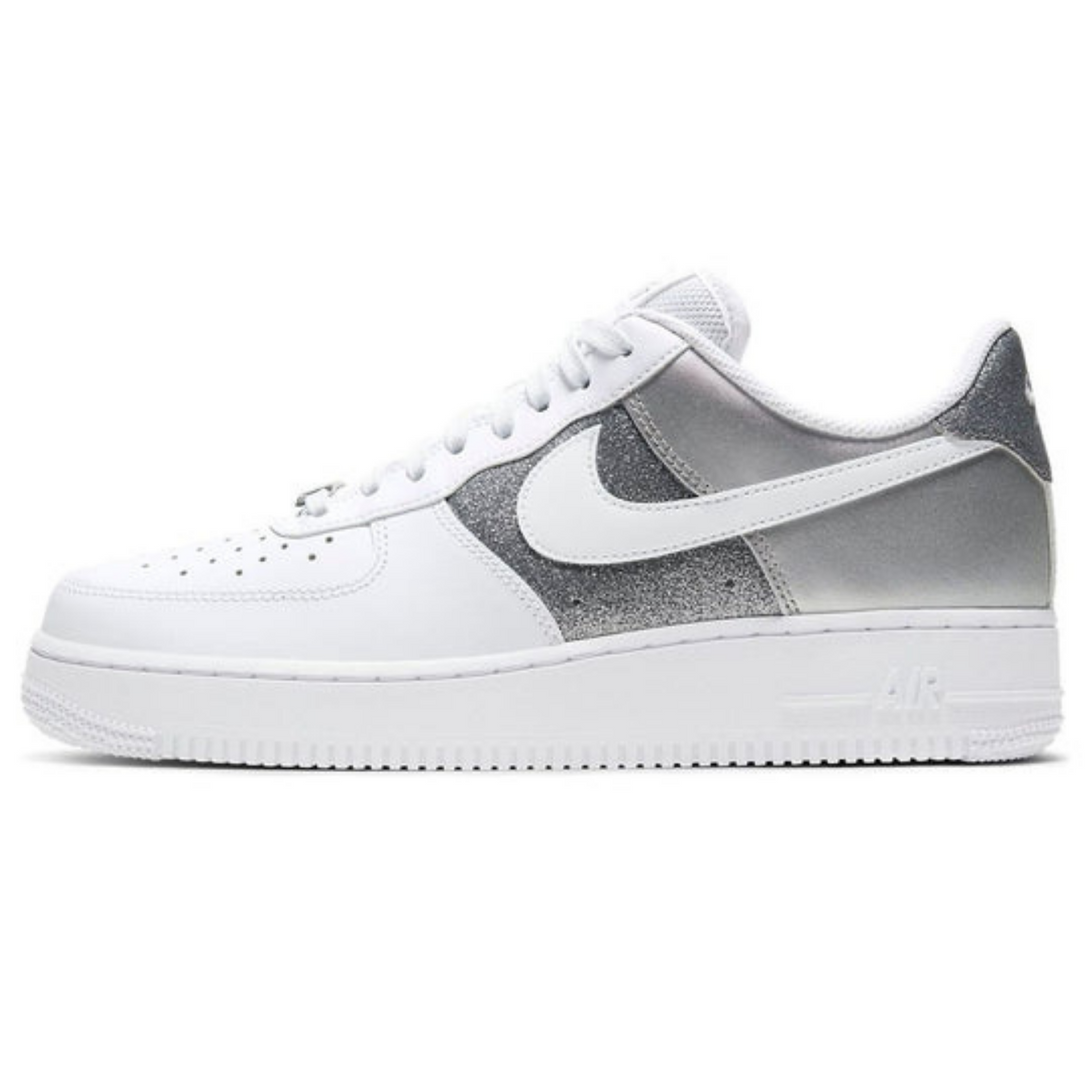 Nike Air Force 1 '07 'White Metallic Silver'- Streetwear Fashion - ellesey.com