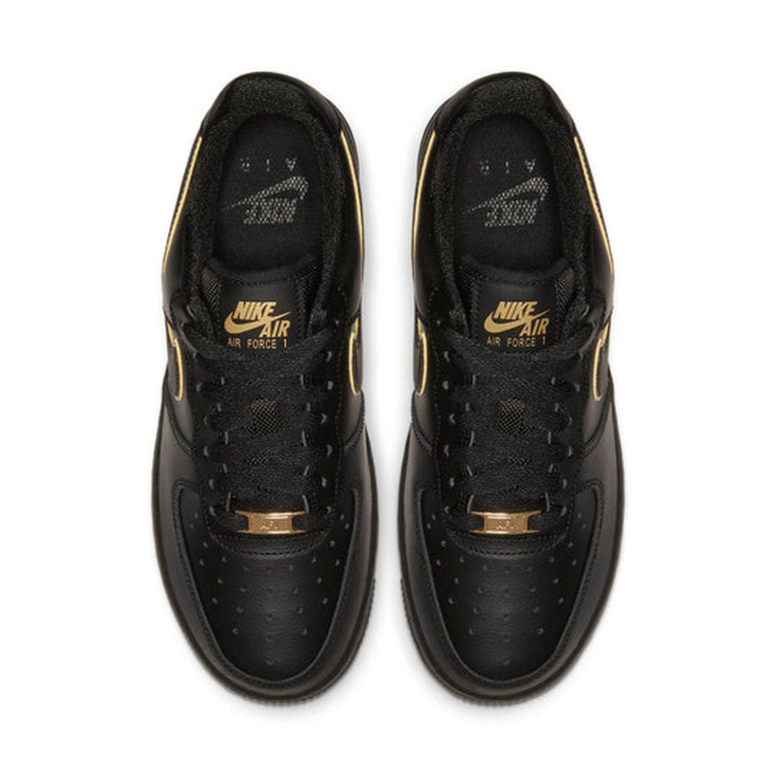 Nike Air Force 1 Low '07 Essential 'Black Gold Swoosh'- Streetwear Fashion - ellesey.com