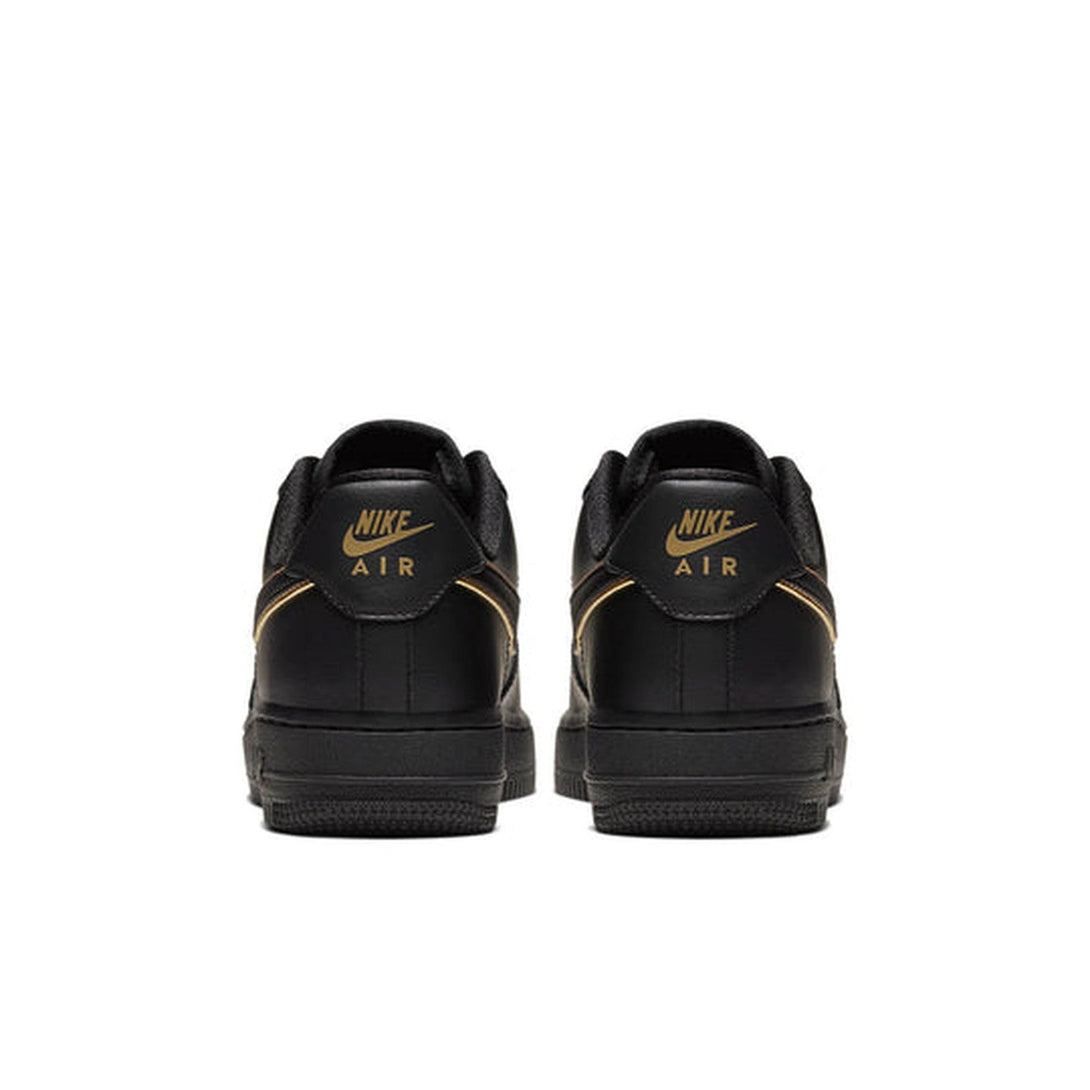 Nike Air Force 1 Low '07 Essential 'Black Gold Swoosh'- Streetwear Fashion - ellesey.com