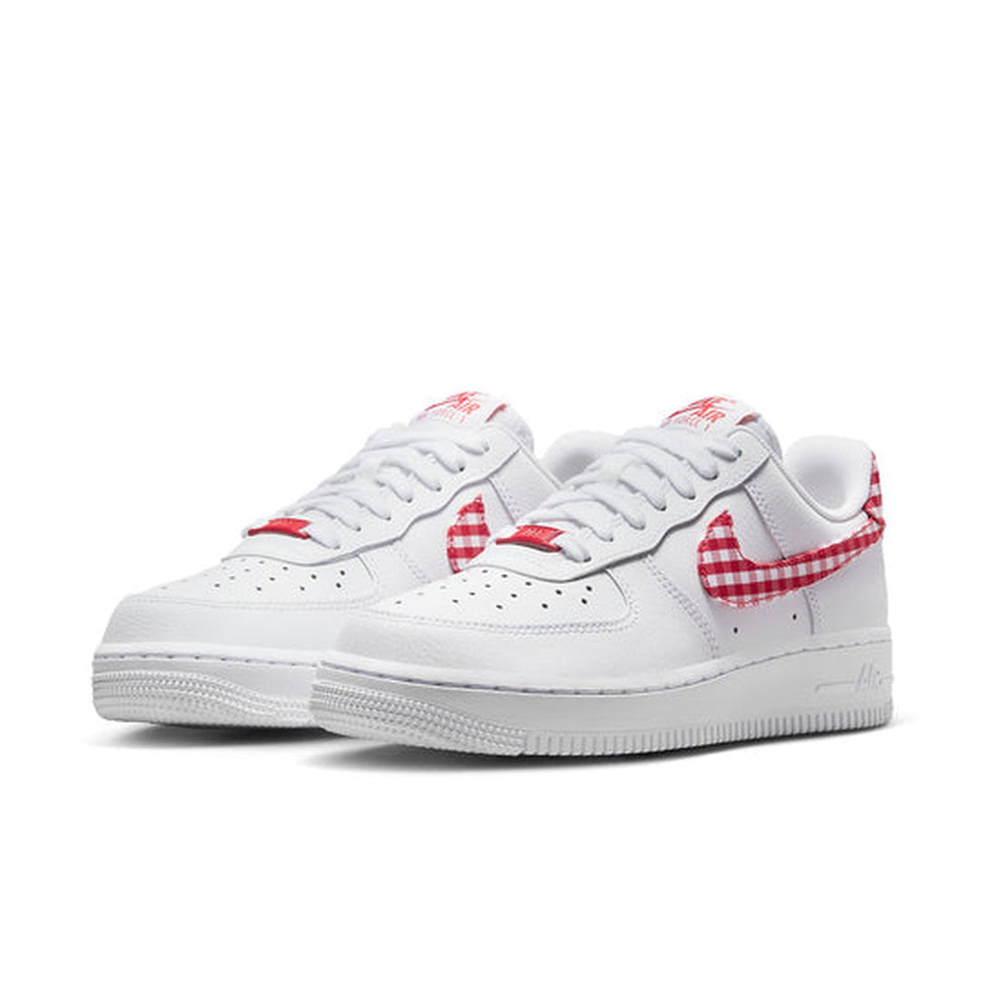 Nike Air Force 1 Low '07 Essential 'Mystic Red Gingham'- Streetwear Fashion - ellesey.com