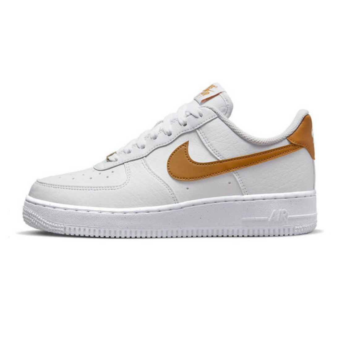 Nike Air Force 1 Low '07 Next Nature 'White Gold Suede'- Streetwear Fashion - ellesey.com