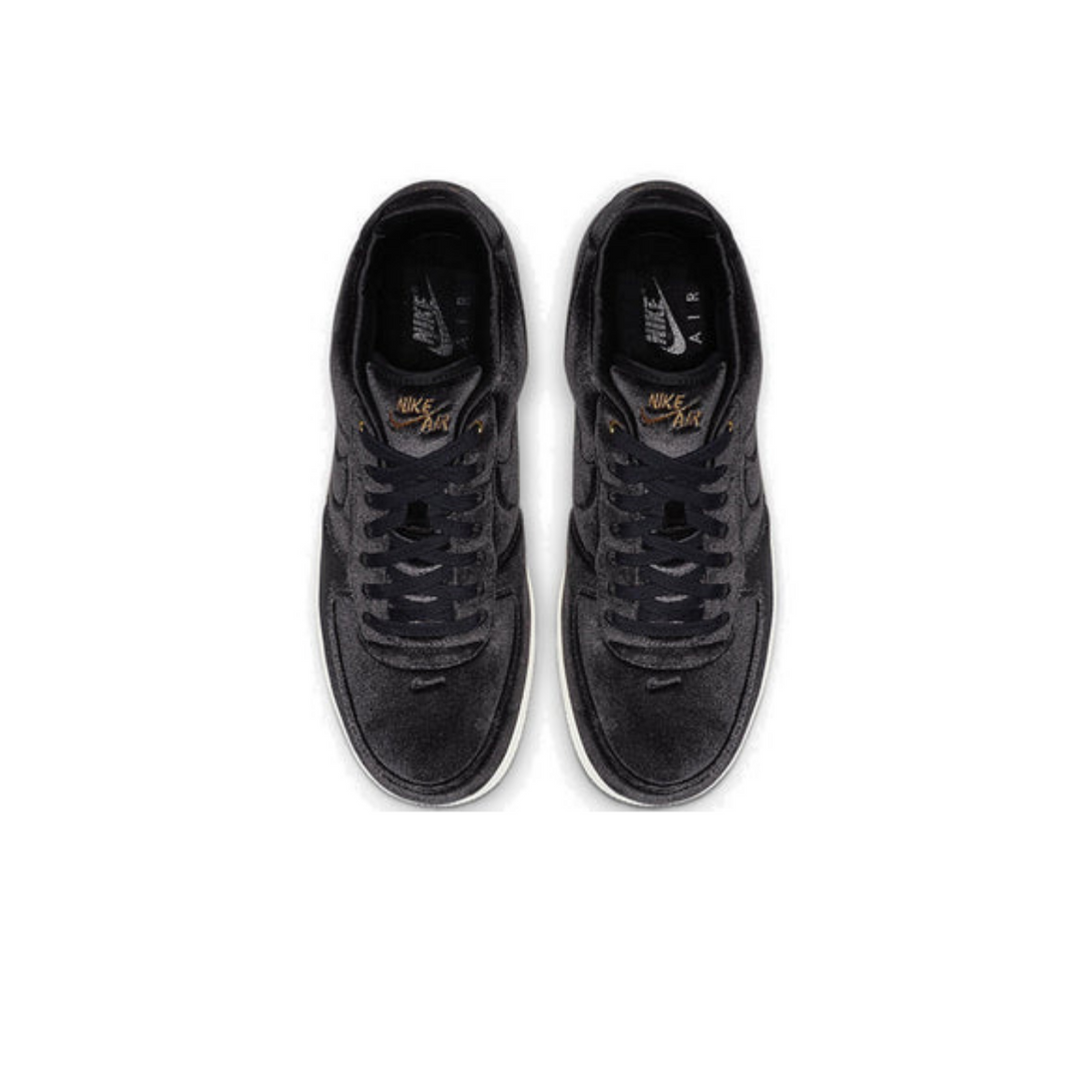 Nike Air Force 1 Low '07 Premium 'Black Velour'- Streetwear Fashion - ellesey.com