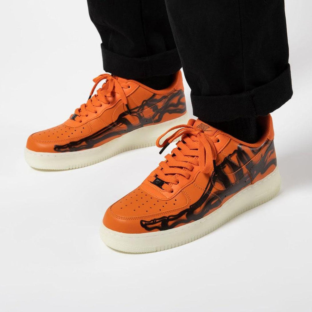 Nike Air Force 1 Low 'Orange Skeleton'- Streetwear Fashion - ellesey.com