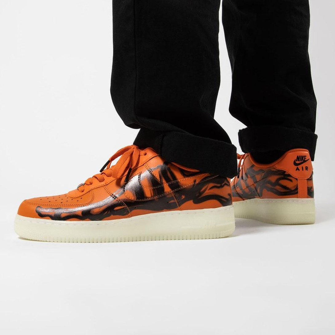 Nike Air Force 1 Low 'Orange Skeleton'- Streetwear Fashion - ellesey.com