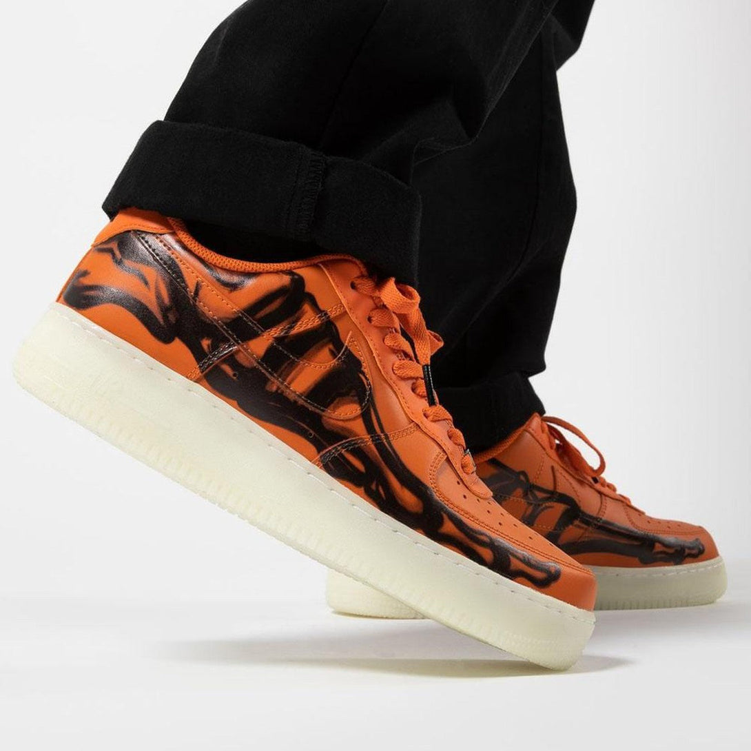 Nike Air Force 1 Low 'Orange Skeleton'- Streetwear Fashion - ellesey.com