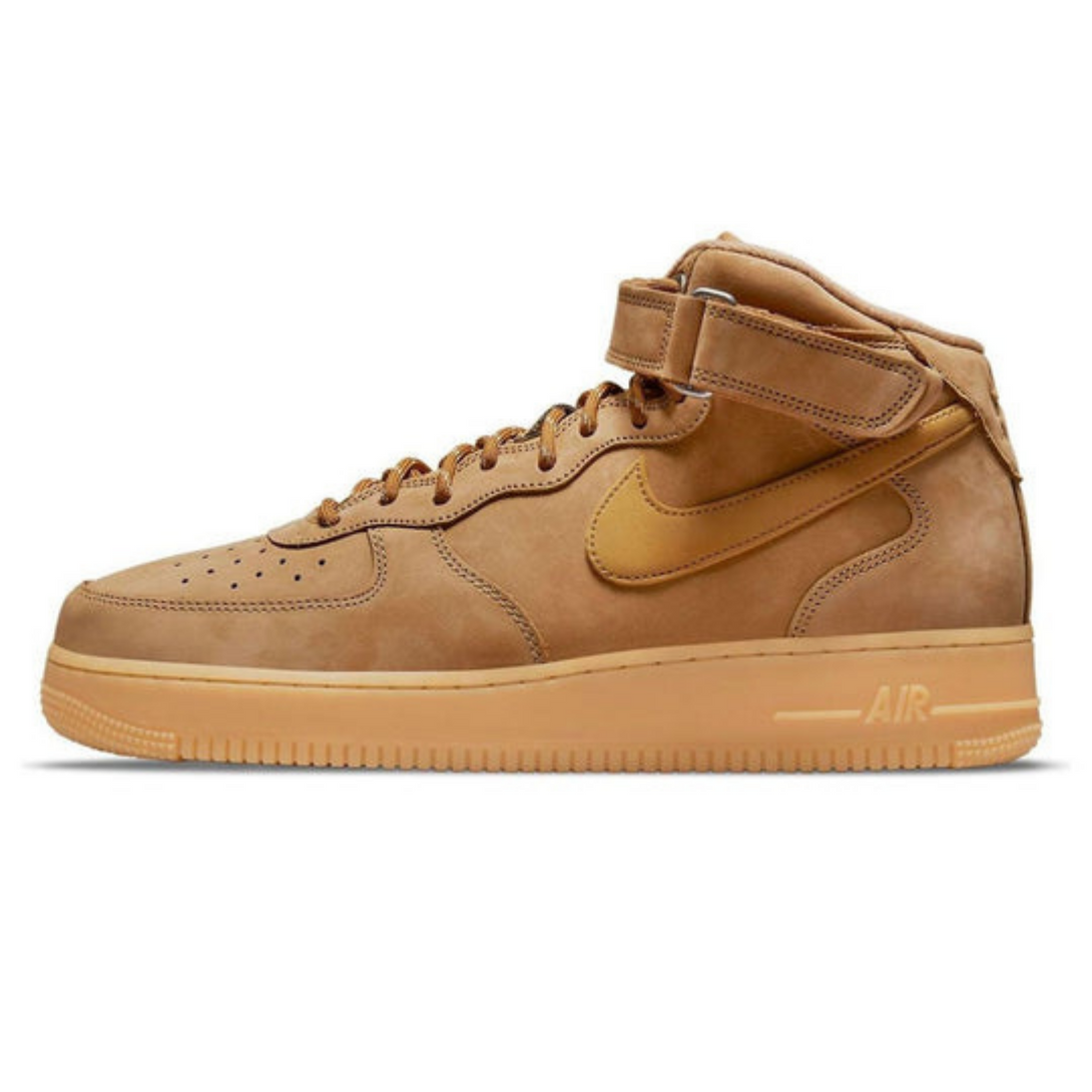 Nike Air Force 1 Mid '07 'Flax'- Streetwear Fashion - ellesey.com