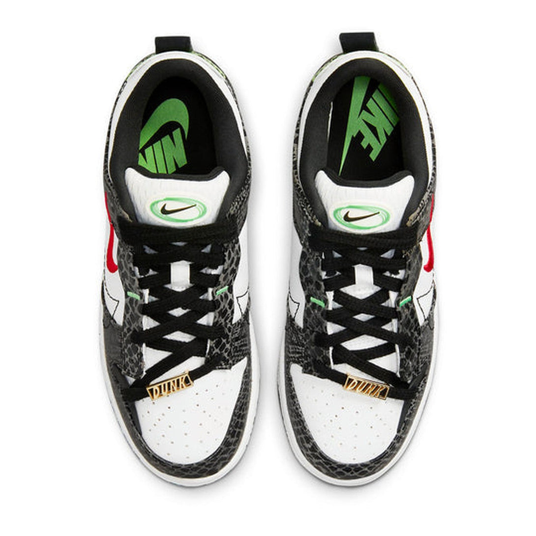 Nike Dunk Low Disrupt 2 'Just Do It - Black Snakeskin'- Streetwear Fashion - ellesey.com