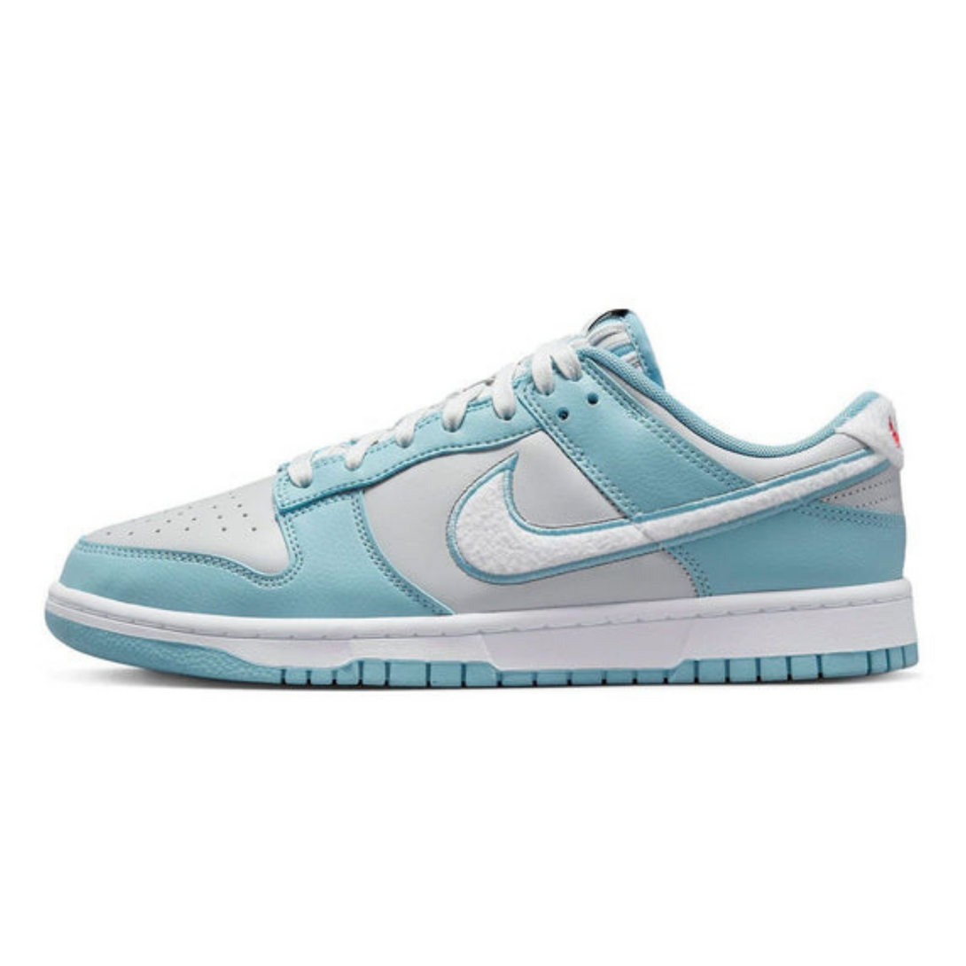 Nike Dunk Low 'Fleece Swoosh - Light Blue'- Streetwear Fashion - ellesey.com