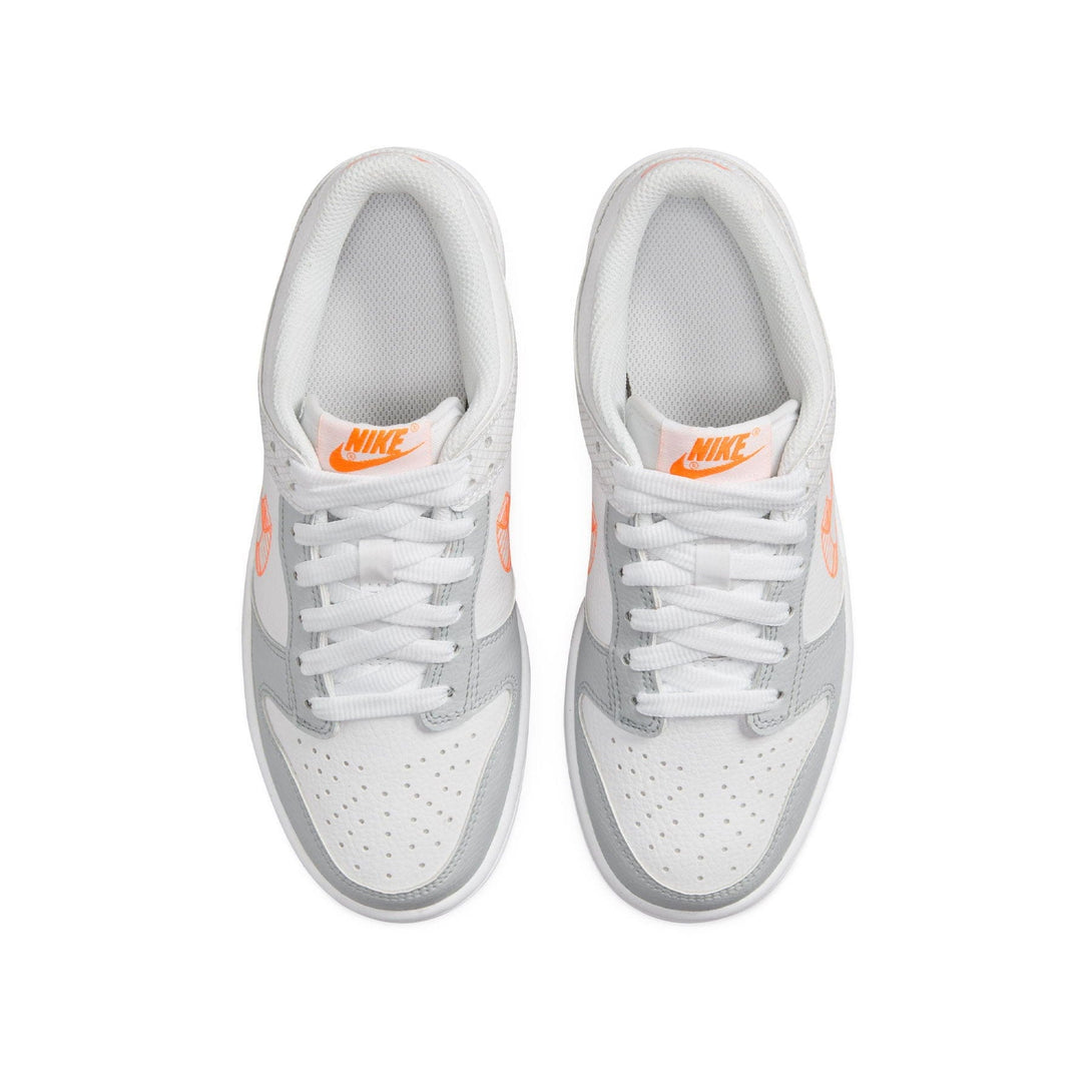 Nike Dunk Low GS 3D Swoosh White Grey- Streetwear Fashion - ellesey.com