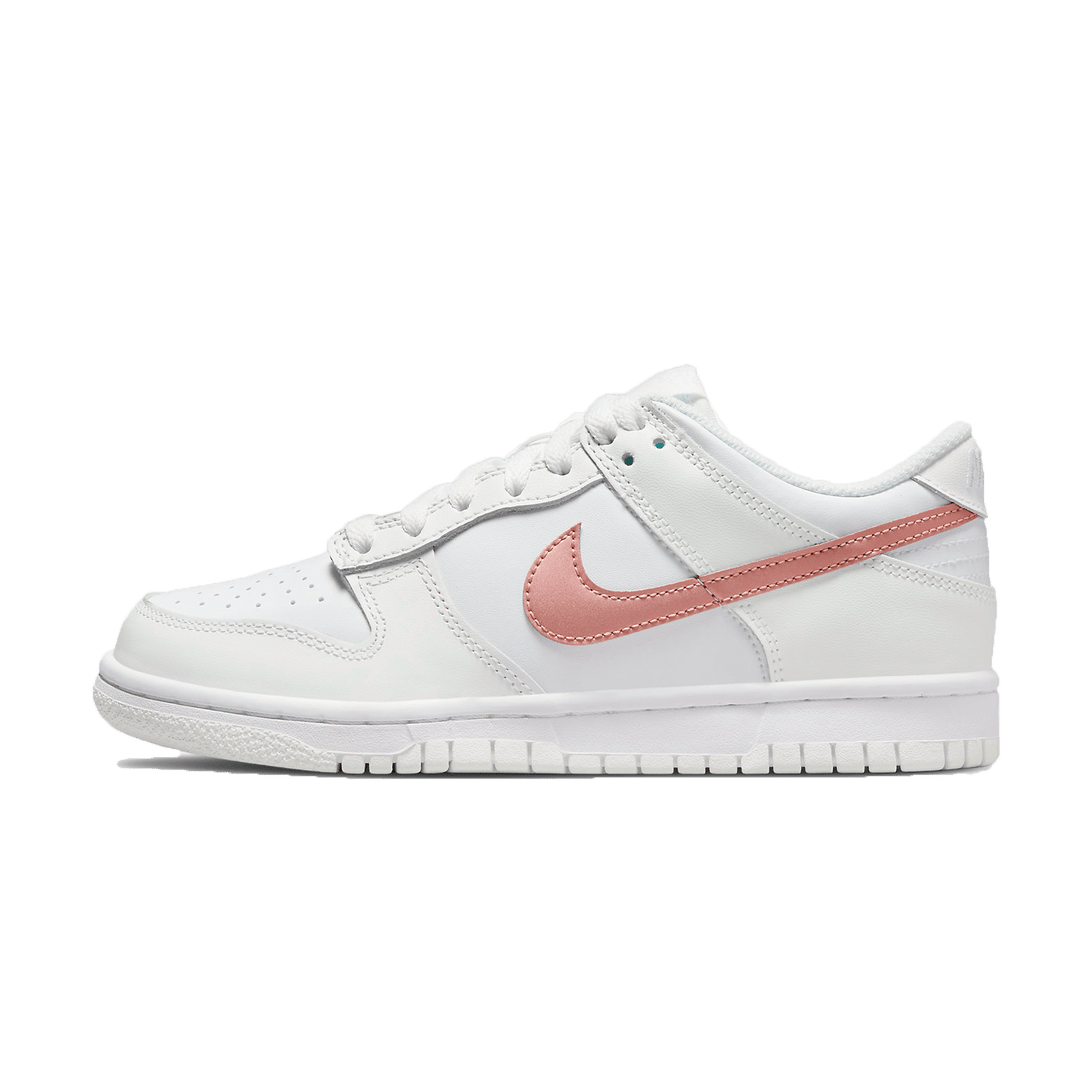 Nike Dunk Low GS 'White Metallic Red Bronze'- Streetwear Fashion - ellesey.com