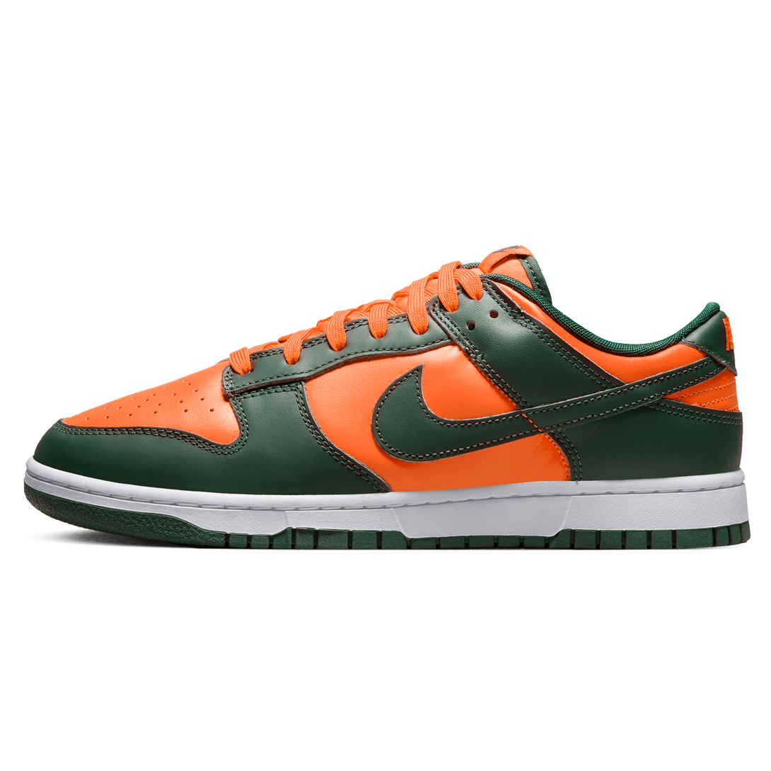 Nike Dunk Low 'Miami Hurricanes'- Streetwear Fashion - ellesey.com