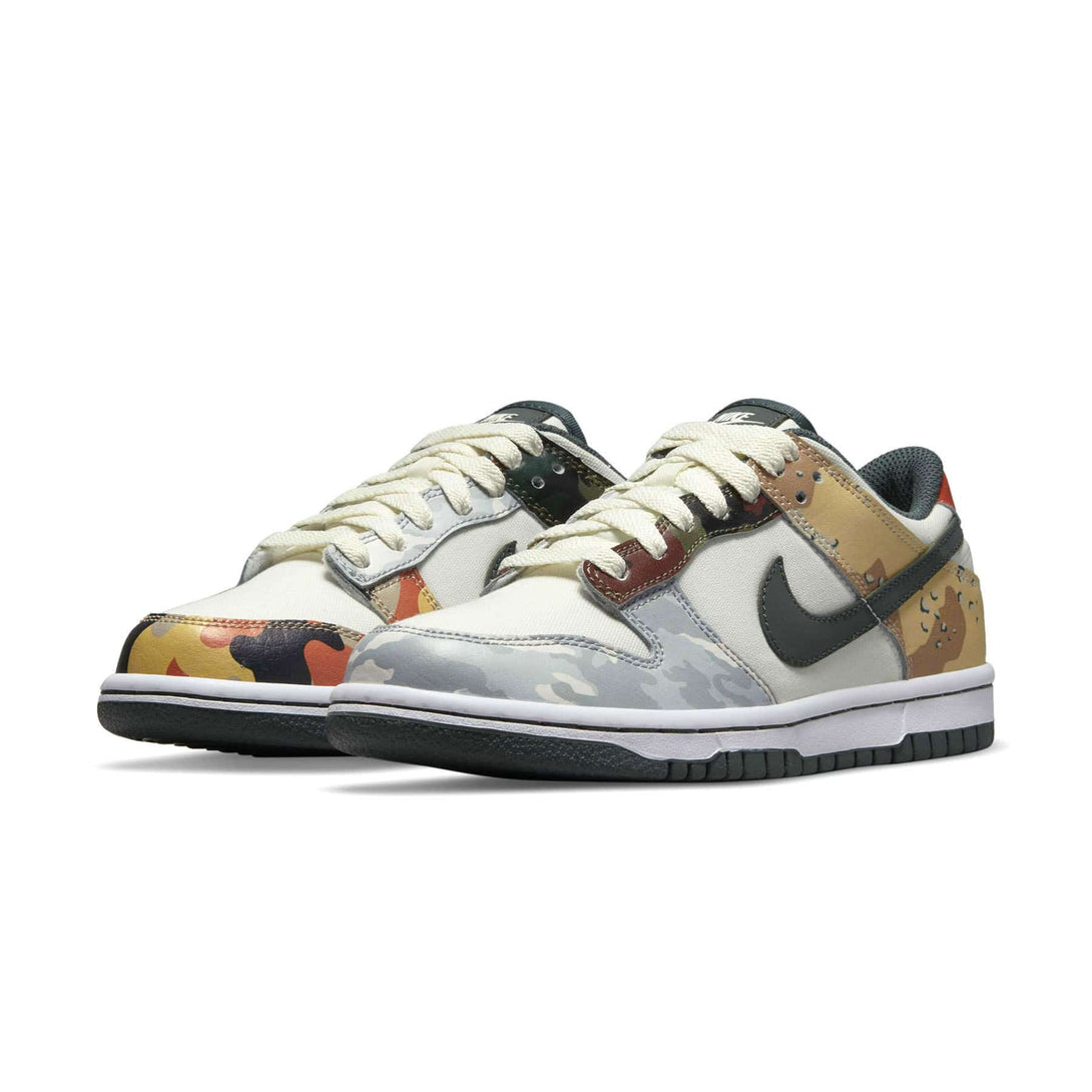 Nike Dunk Low SE GS 'Sail Multi-Camo'- Streetwear Fashion - ellesey.com