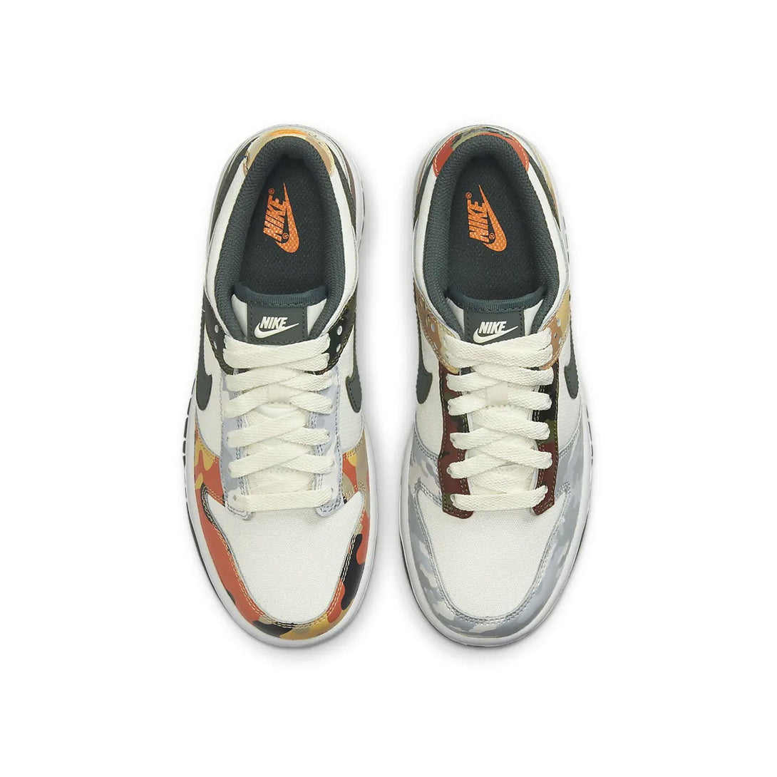 Nike Dunk Low SE GS 'Sail Multi-Camo'- Streetwear Fashion - ellesey.com