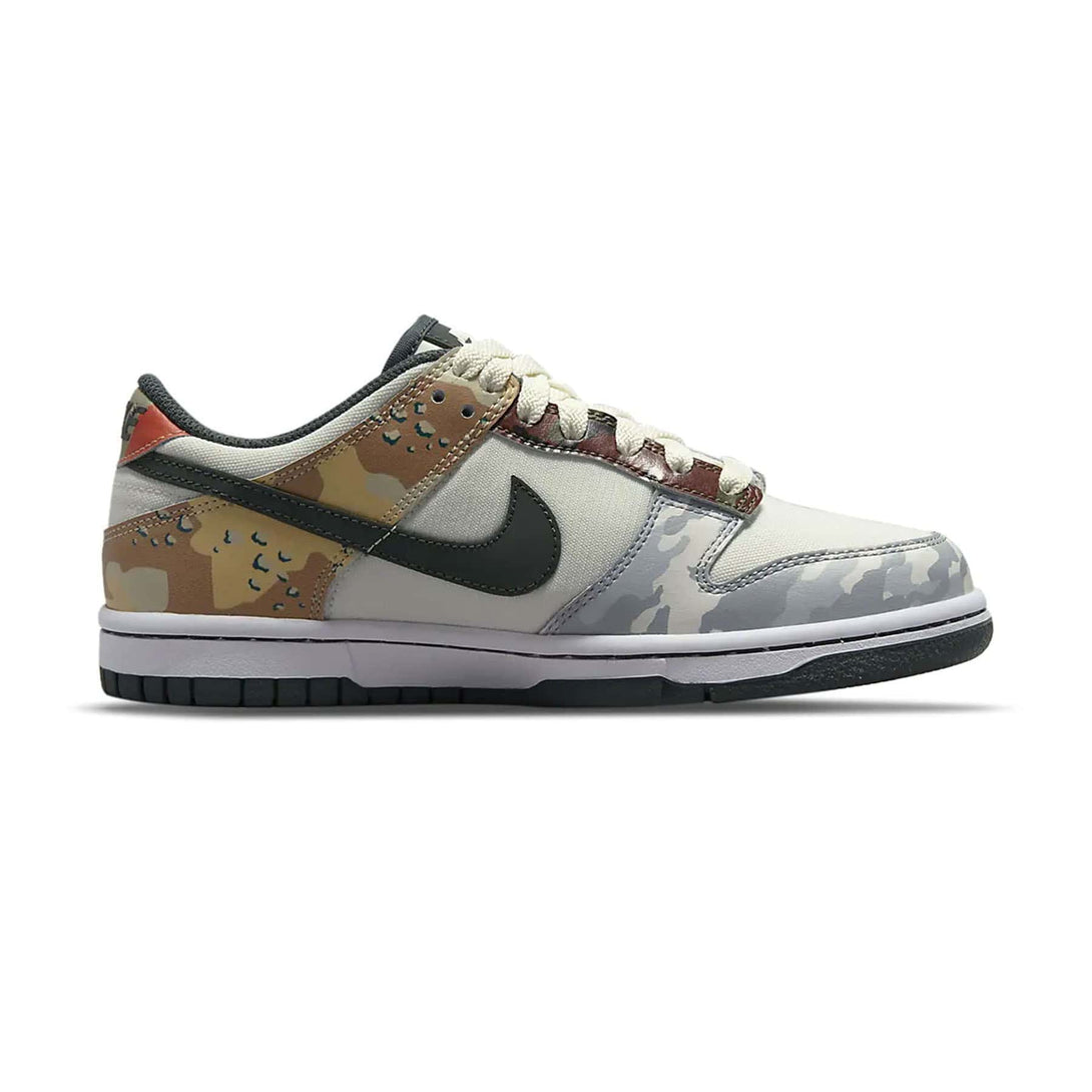 Nike Dunk Low SE GS 'Sail Multi-Camo'- Streetwear Fashion - ellesey.com