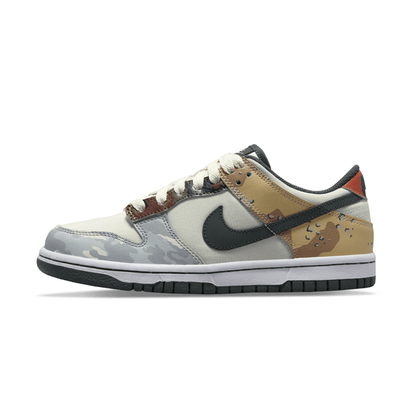 Nike Dunk Low SE GS 'Sail Multi-Camo'- Streetwear Fashion - ellesey.com