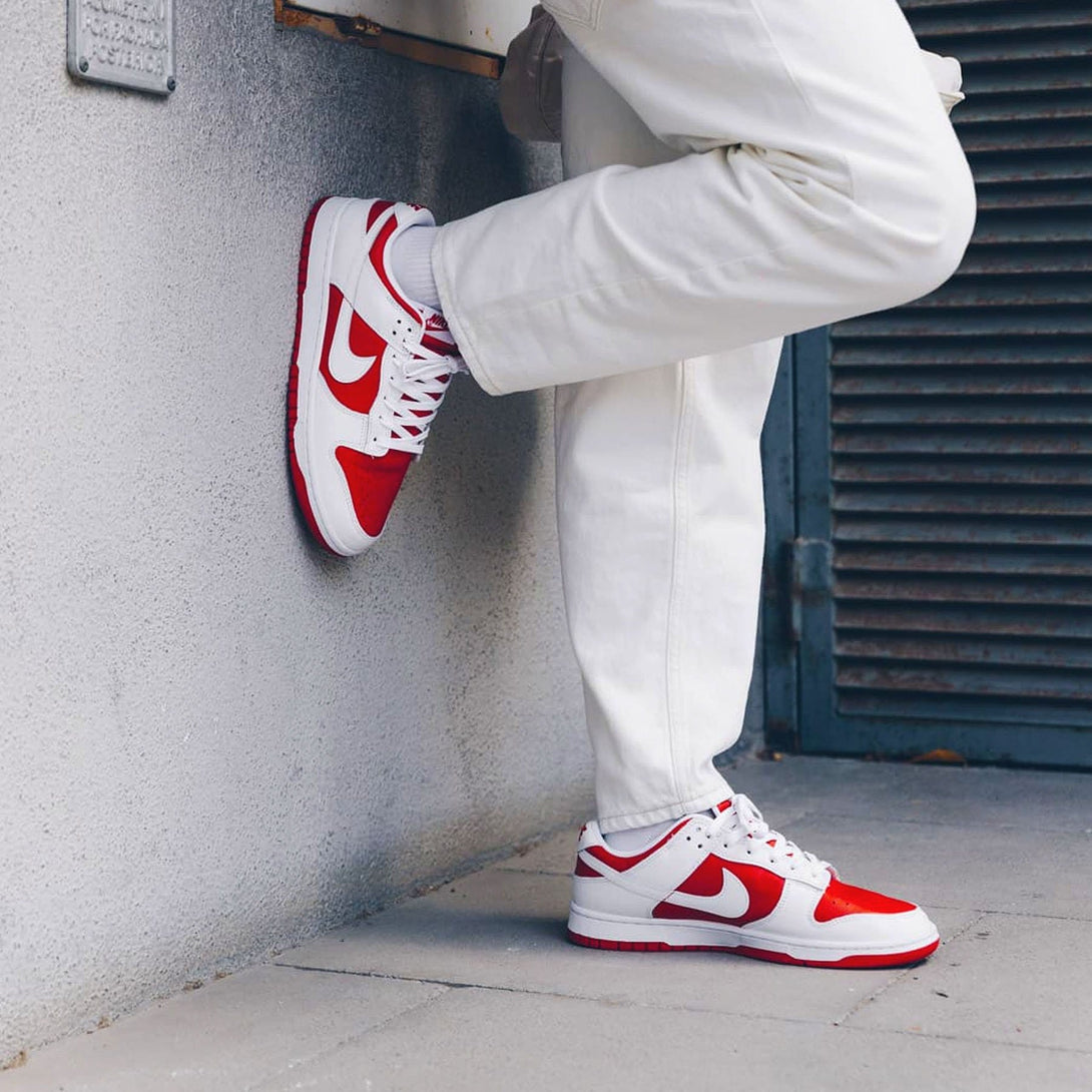 Nike Dunk Low 'White University Red'- Streetwear Fashion - ellesey.com