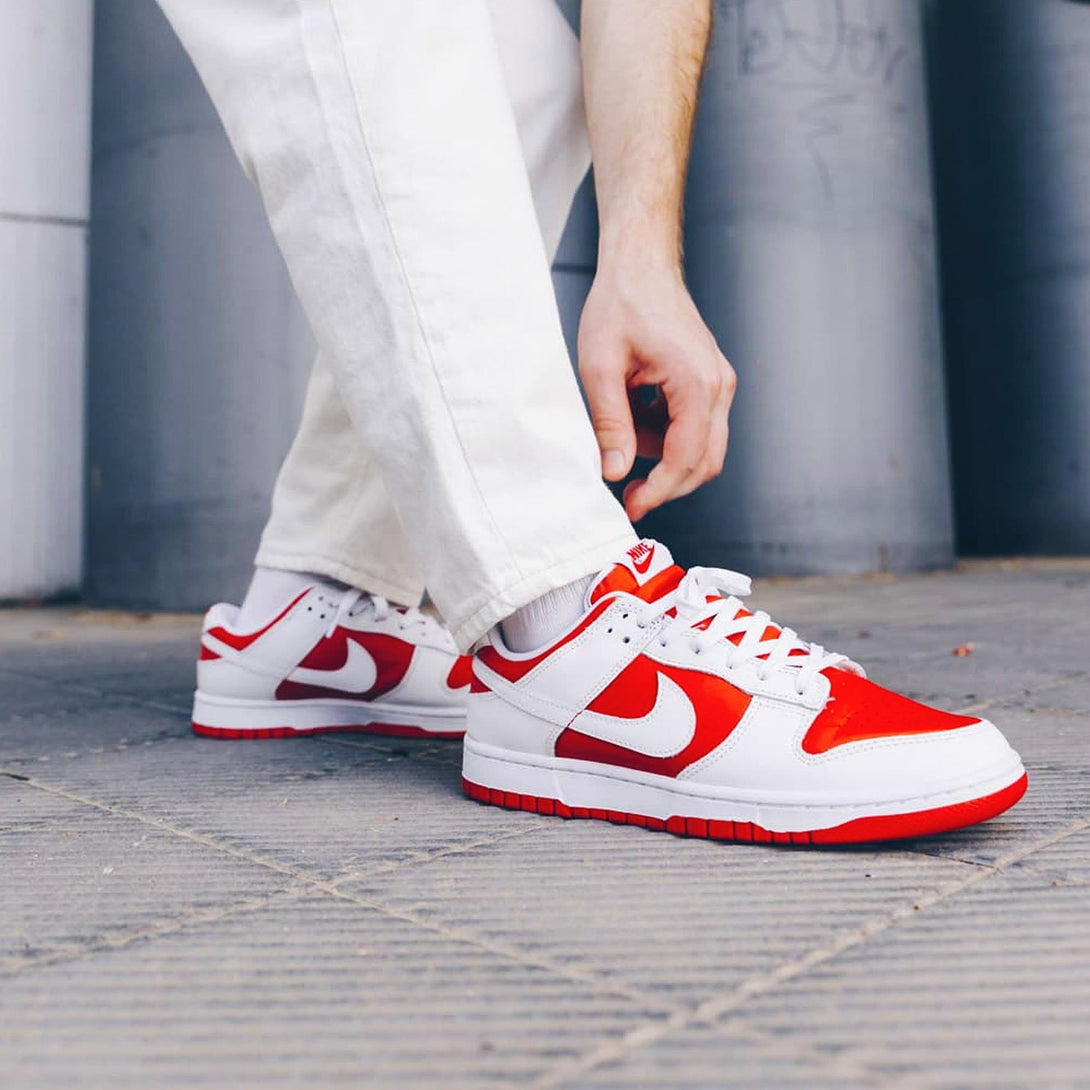 Nike Dunk Low 'White University Red'- Streetwear Fashion - ellesey.com