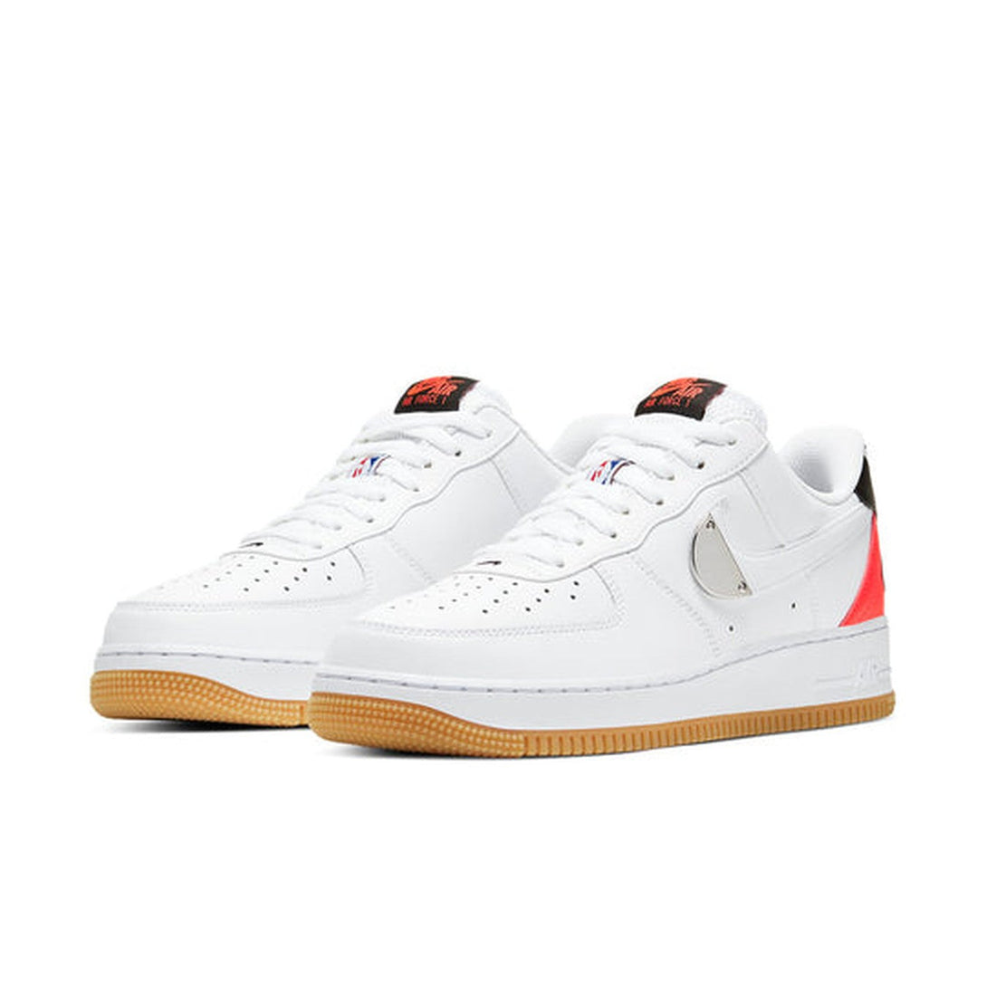 Nike NBA x Air Force 1 '07 LV8 'White Bright Crimson'- Streetwear Fashion - ellesey.com