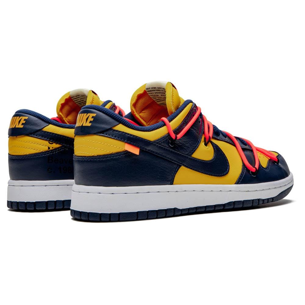 OFF-WHITE x Nike Dunk Low 'University Gold'- Streetwear Fashion - ellesey.com