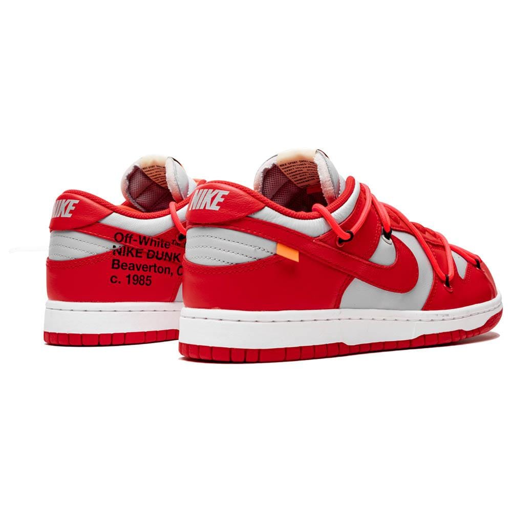OFF-WHITE x Nike Dunk Low 'University Red'- Streetwear Fashion - ellesey.com