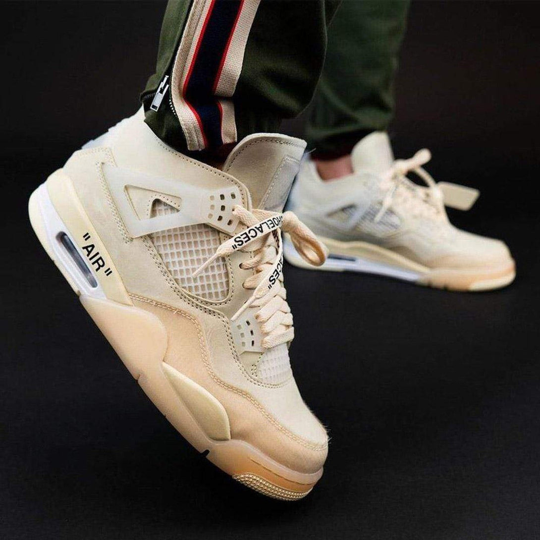 OFF-WHITE x Wmns Air Jordan 4 SP 'Sail'- Streetwear Fashion - ellesey.com