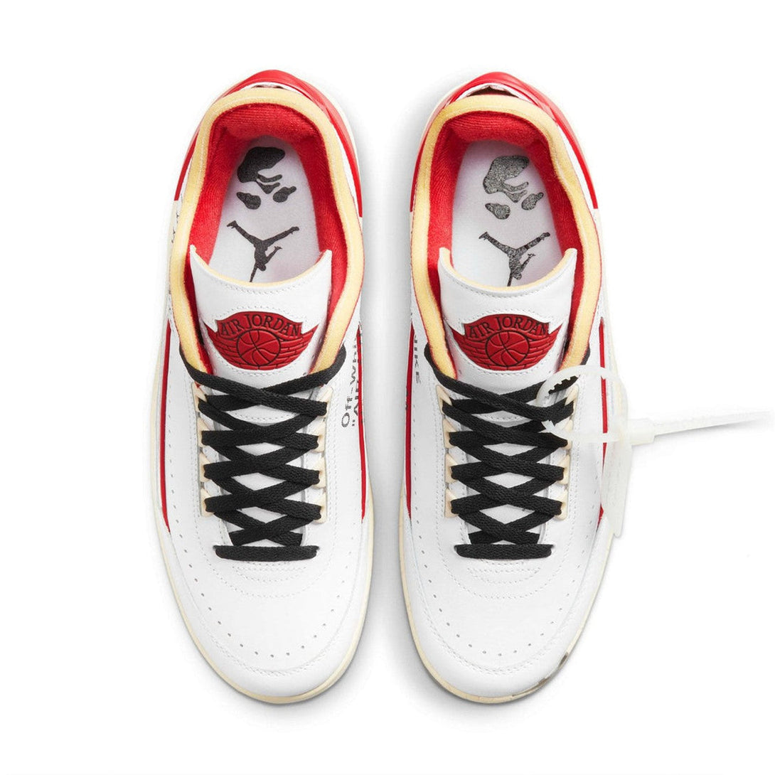 Off-White x Air Jordan 2 Retro Low SP 'White Varsity Red'- Streetwear Fashion - ellesey.com