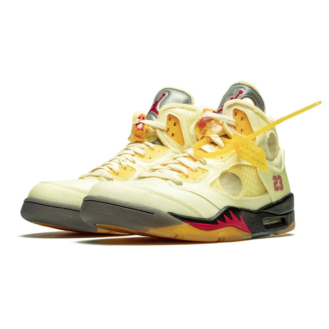 Off-White x Air Jordan 5 SP 'Sail'- Streetwear Fashion - ellesey.com