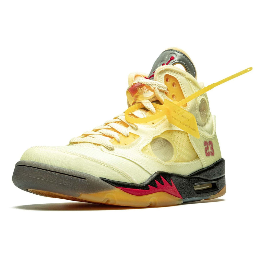 Off-White x Air Jordan 5 SP 'Sail'- Streetwear Fashion - ellesey.com