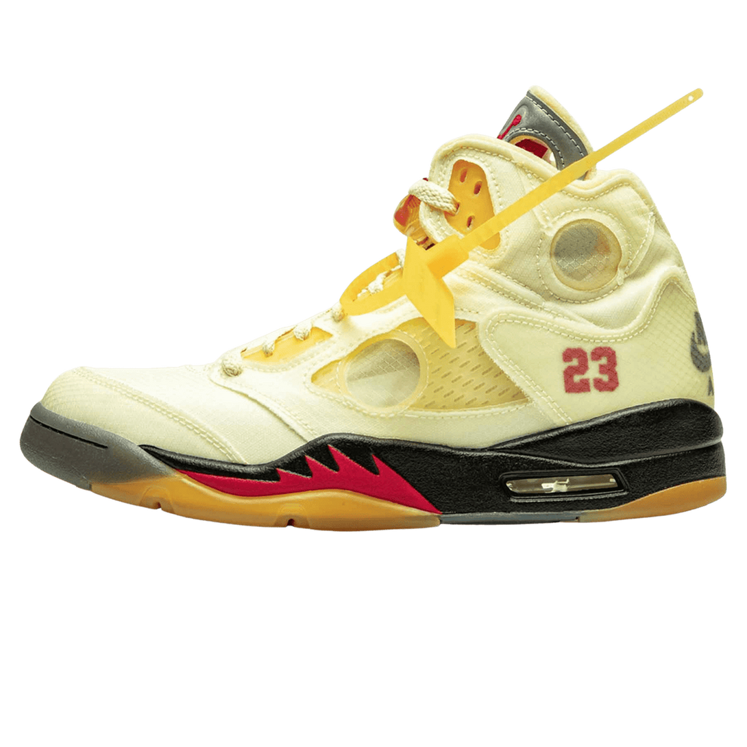 Off-White x Air Jordan 5 SP 'Sail'- Streetwear Fashion - ellesey.com