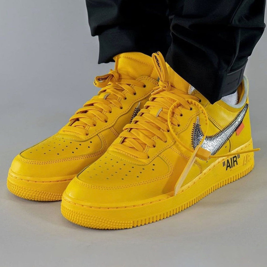 Off-White x Nike Air Force 1 Low ‘Lemonade’- Streetwear Fashion - ellesey.com