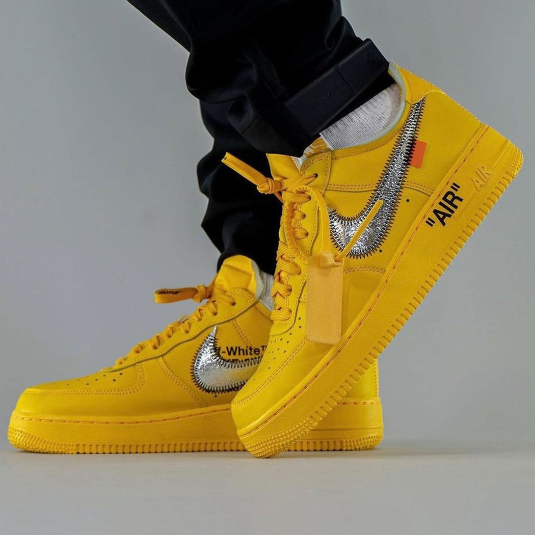 Off-White x Nike Air Force 1 Low ‘Lemonade’- Streetwear Fashion - ellesey.com