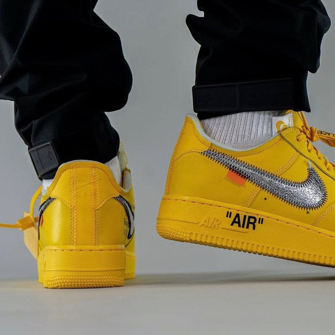 Off-White x Nike Air Force 1 Low ‘Lemonade’- Streetwear Fashion - ellesey.com