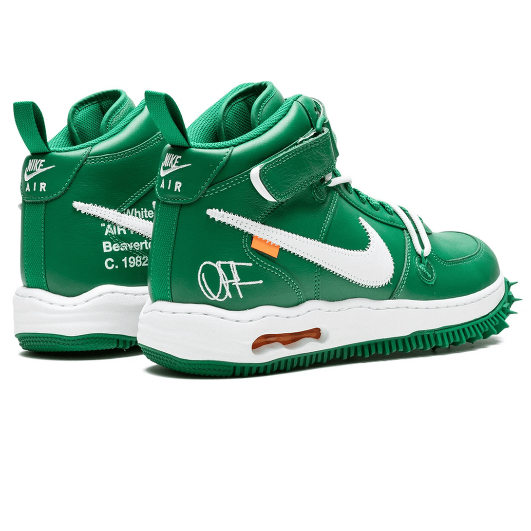 Off-White x Nike Air Force 1 Mid 'Pine Green'- Streetwear Fashion - ellesey.com