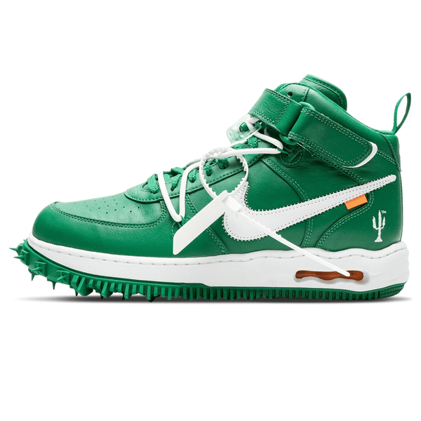 Off-White x Nike Air Force 1 Mid 'Pine Green'- Streetwear Fashion - ellesey.com