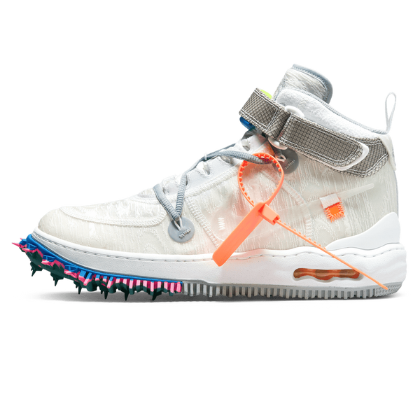 Off-White x Nike Air Force 1 Mid 'White'- Streetwear Fashion - ellesey.com