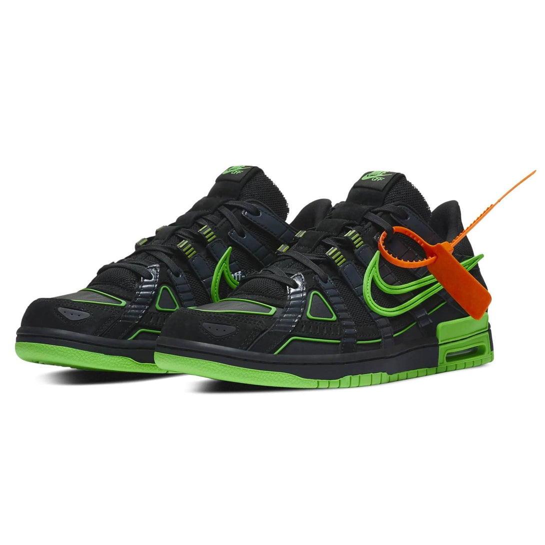 Off-White x Nike Air Rubber Dunk 'Green Strike'- Streetwear Fashion - ellesey.com