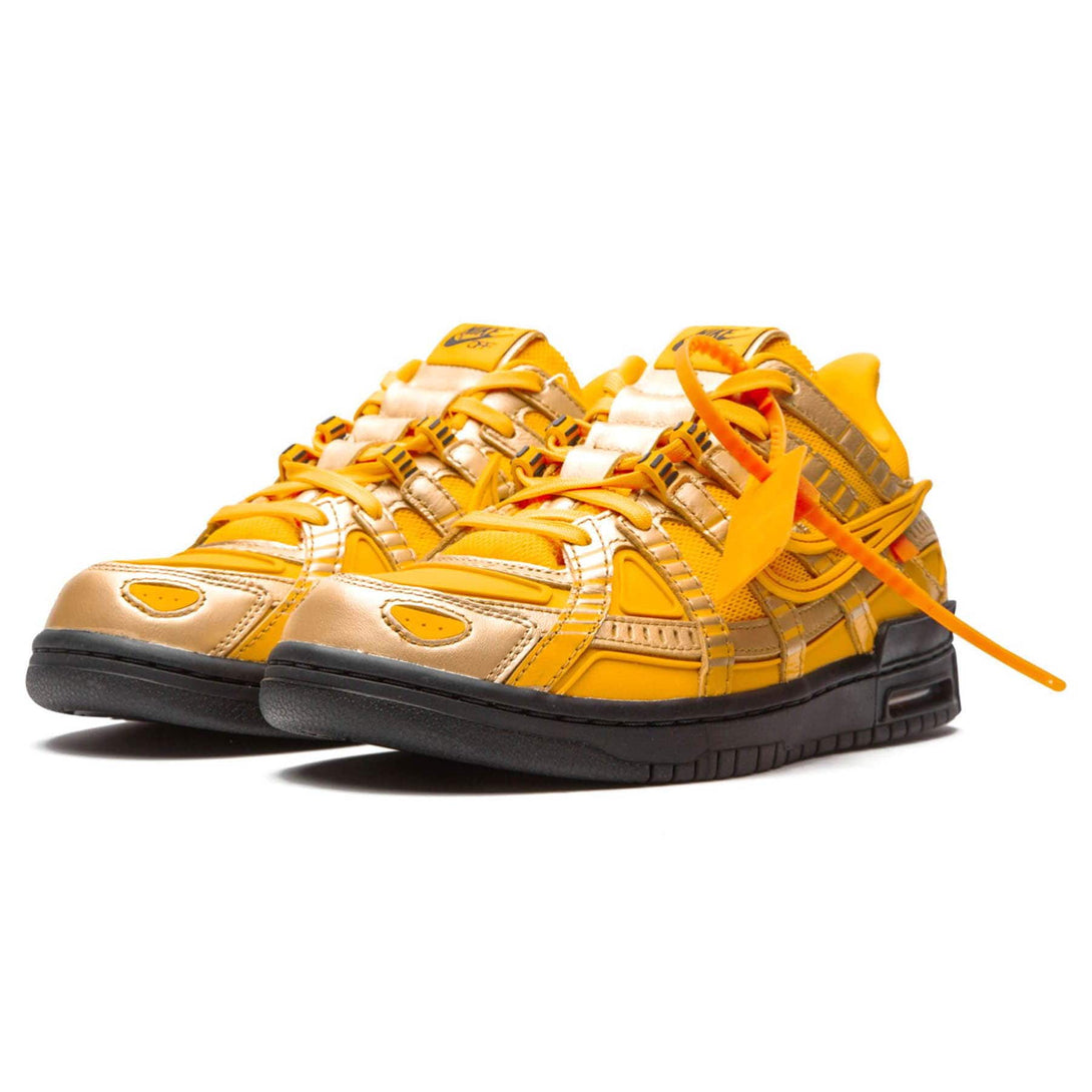 Off-White x Nike Air Rubber Dunk 'University Gold'- Streetwear Fashion - ellesey.com