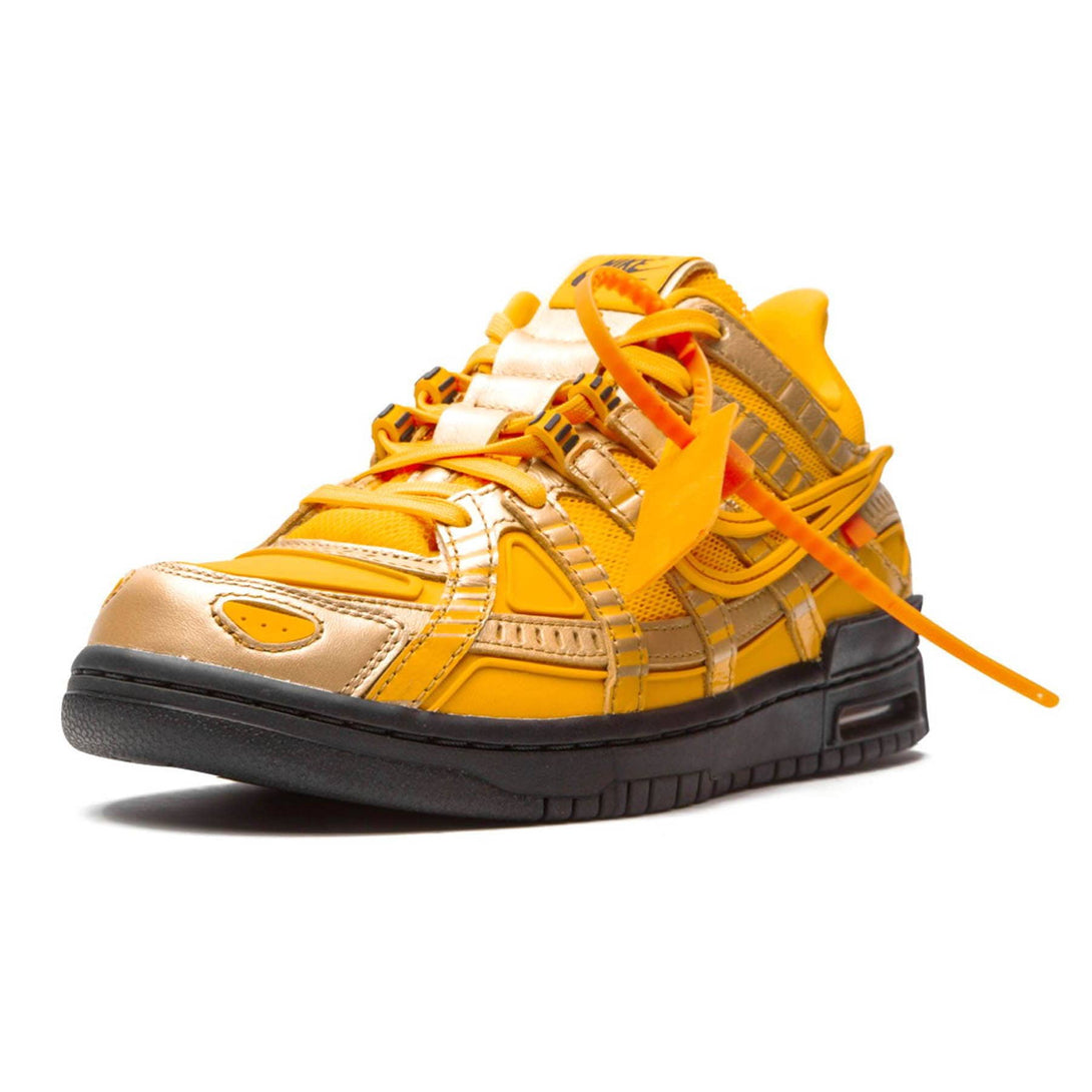 Off-White x Nike Air Rubber Dunk 'University Gold'- Streetwear Fashion - ellesey.com