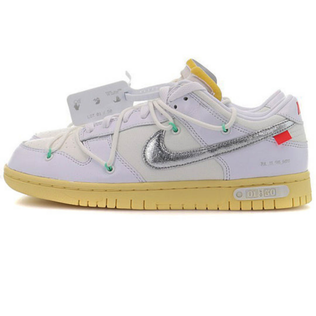 Off-White x Nike Dunk Low 'Lot 01 of 50'- Streetwear Fashion - ellesey.com