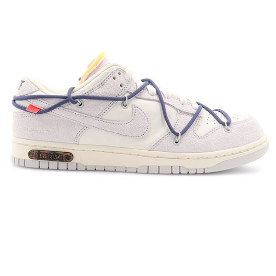 Off-White x Nike Dunk Low 'Lot 18 of 50'- Streetwear Fashion - ellesey.com