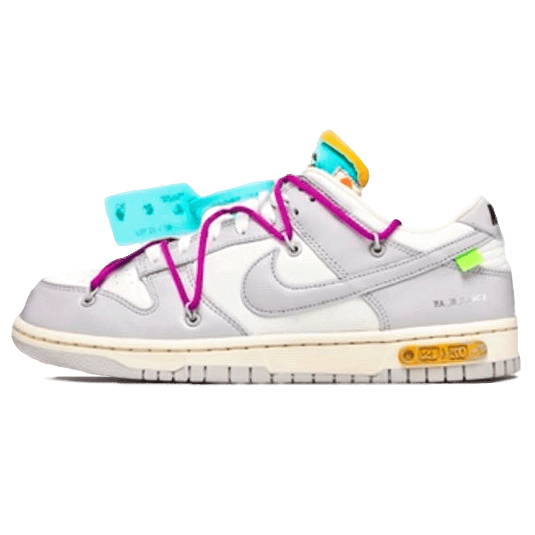Off-White x Nike Dunk Low 'Lot 21 of 50'- Streetwear Fashion - ellesey.com