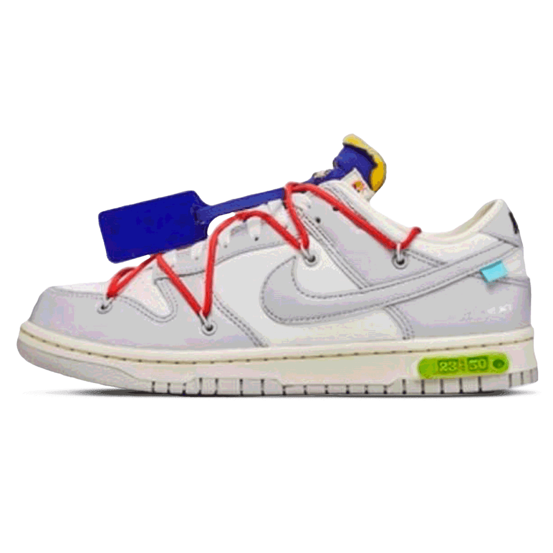 Off-White x Nike Dunk Low 'Lot 23 of 50'- Streetwear Fashion - ellesey.com