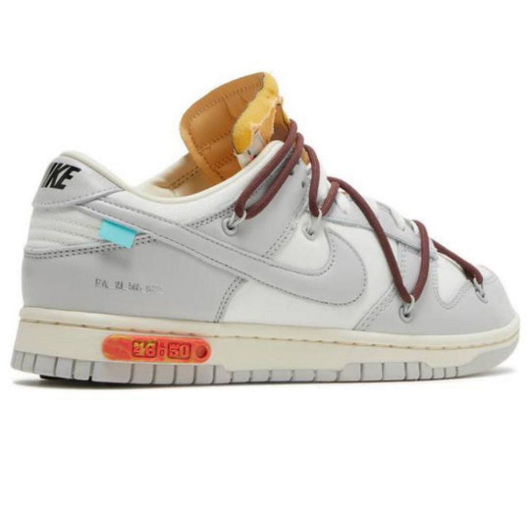 Off-White x Nike Dunk Low 'Lot 46 of 50'- Streetwear Fashion - ellesey.com