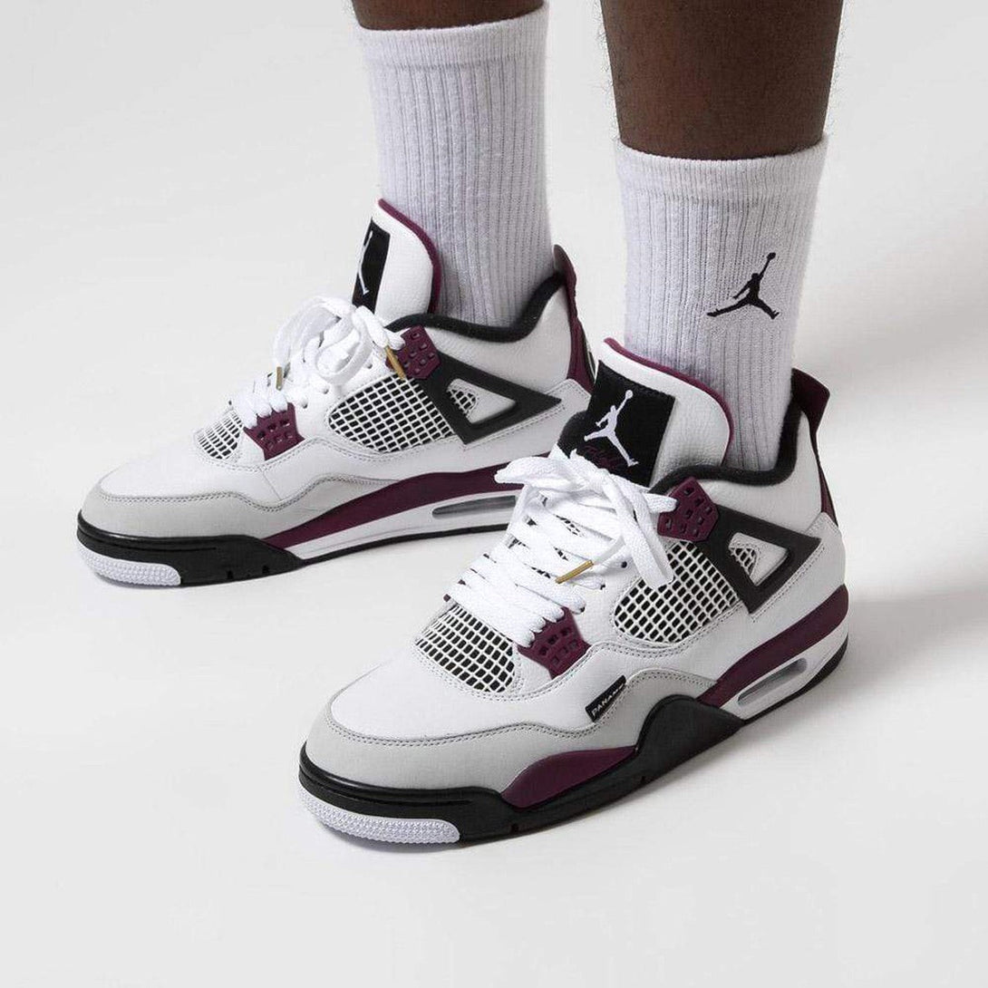 Paris Saint-Germain x Air Jordan 4 Retro 'Bordeaux'- Streetwear Fashion - ellesey.com