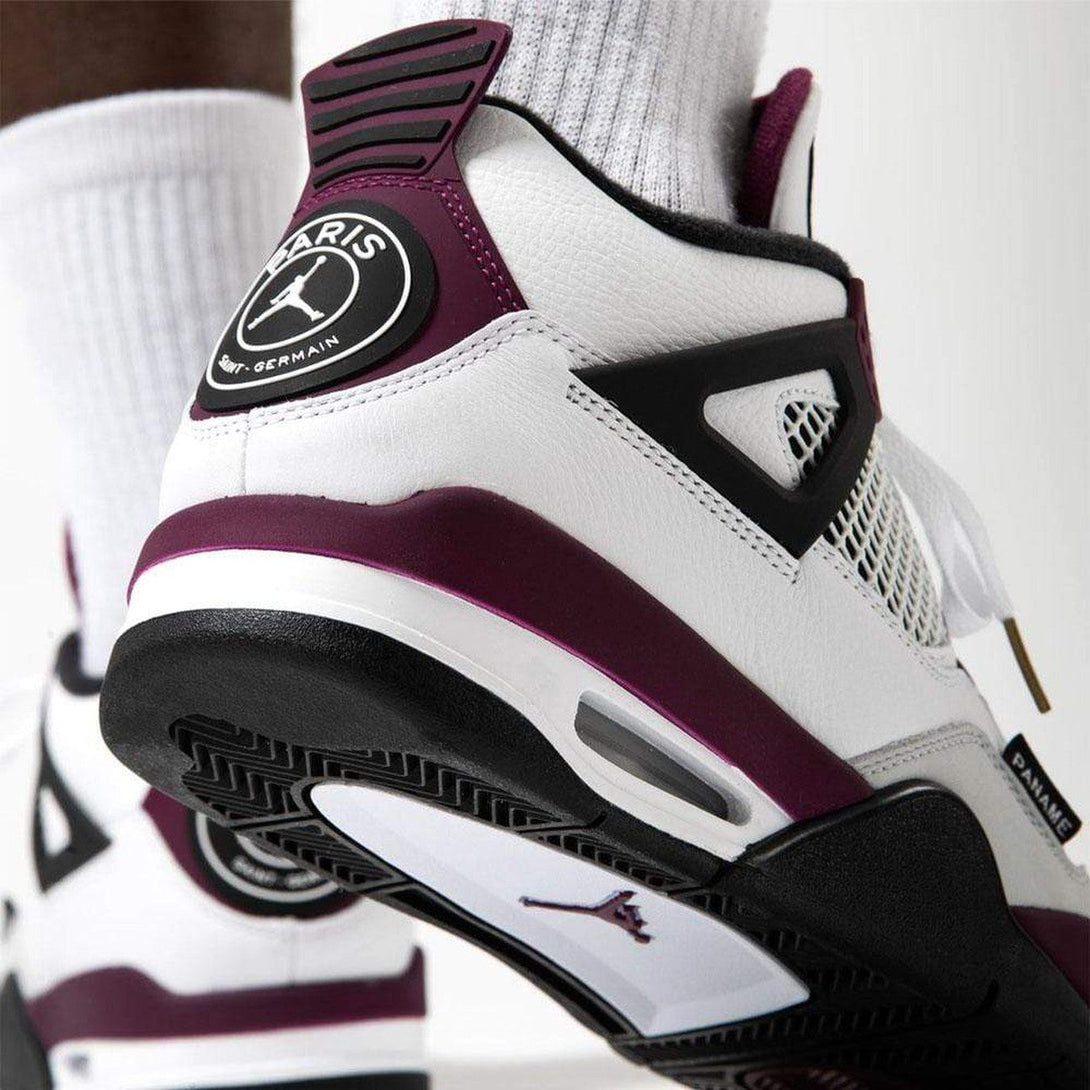 Paris Saint-Germain x Air Jordan 4 Retro 'Bordeaux'- Streetwear Fashion - ellesey.com