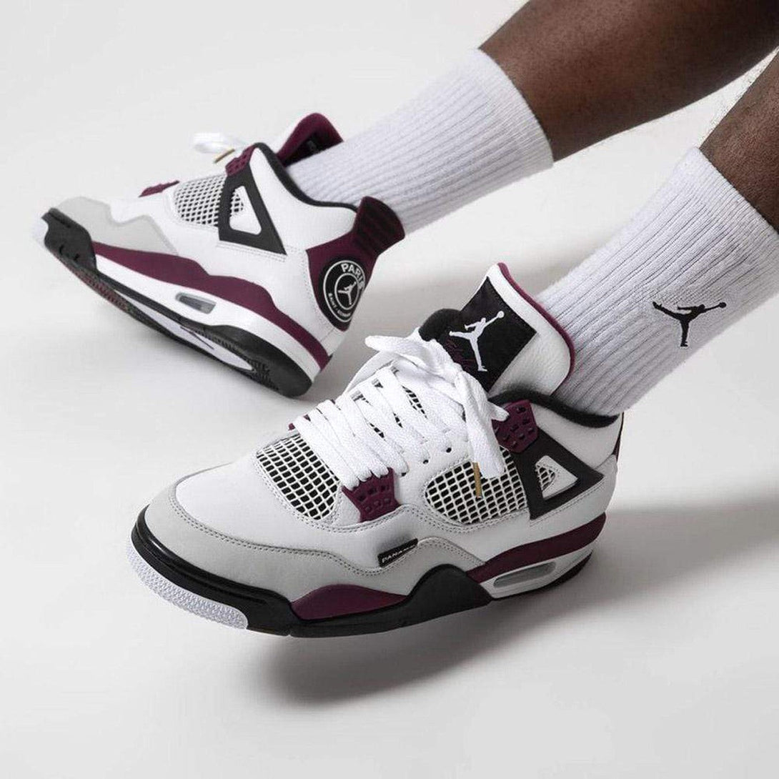 Paris Saint-Germain x Air Jordan 4 Retro 'Bordeaux'- Streetwear Fashion - ellesey.com