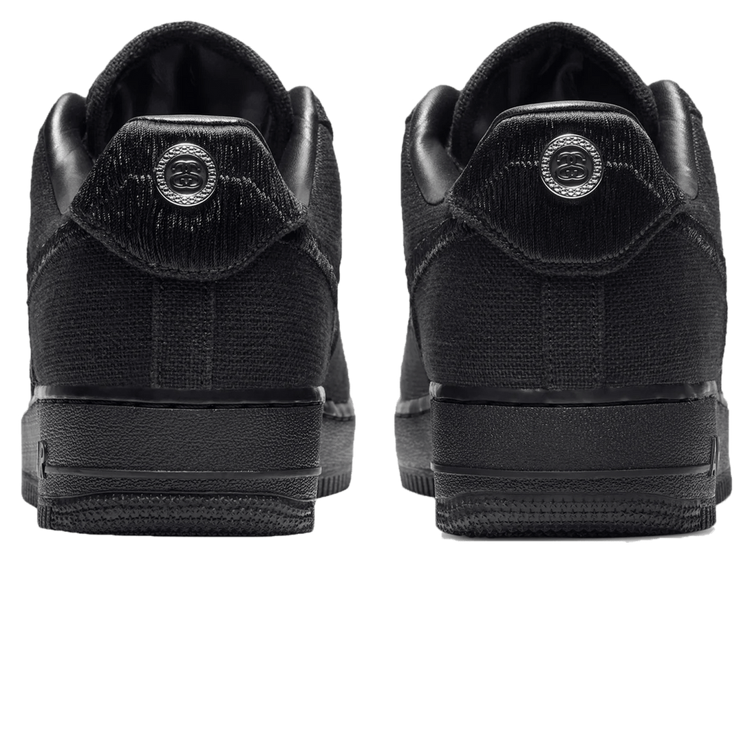 Stussy x Nike Air Force 1 Low 'Triple Black'- Streetwear Fashion - ellesey.com