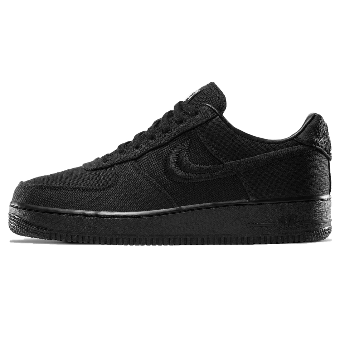 Stussy x Nike Air Force 1 Low 'Triple Black'- Streetwear Fashion - ellesey.com